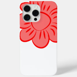 Vet Rood & Roze Abstract Bloem Ontwerp Telefoonhoe iPhone 15 Pro Max Hoesje