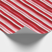 Vet Rood & Roze Gestreepte Gift Wrap Cadeaupapier (Hoek)