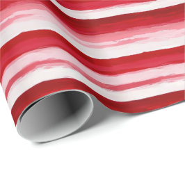 Vet Rood & Roze Gestreepte Gift Wrap Cadeaupapier