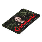 Vet rood script foto Afstuderen aankondiging Magneet (Linkerzijde)