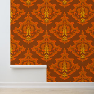 Vet rood sierpatroon behang