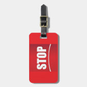 vet rood stopteken bagagelabel (Voorkant verticaal)