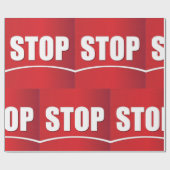 vet rood stopteken cadeaupapier (Vlak)