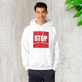 vet rood stopteken hoodie