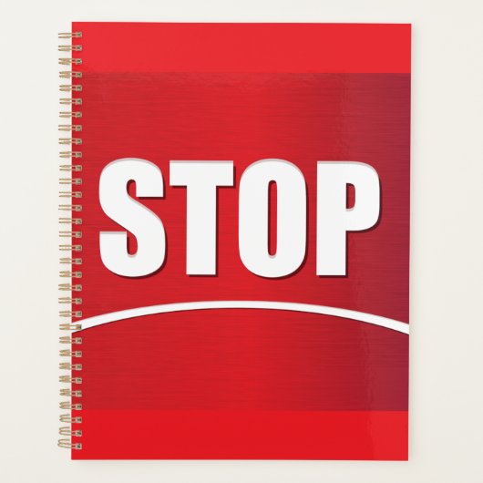 vet rood stopteken planner (Voorkant)