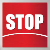 vet rood stopteken poster (Voorkant)