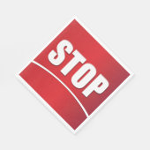 vet rood stopteken servet (Hoek)