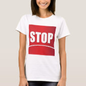 vet rood stopteken t-shirt (Voorkant)