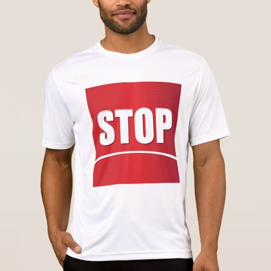 vet rood stopteken t-shirt (Voorkant)