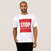 vet rood stopteken t-shirt (Voorkant volledig)
