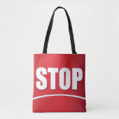 vet rood stopteken tote bag (Voorkant)