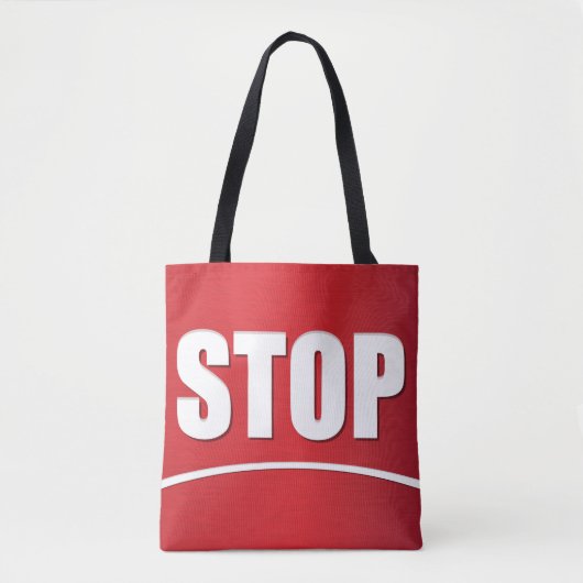 vet rood stopteken tote bag (Voorkant)