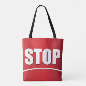 vet rood stopteken tote bag (Achterkant)