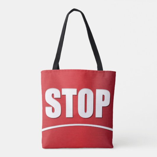 vet rood stopteken tote bag (Achterkant)