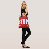 vet rood stopteken tote bag