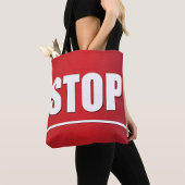 vet rood stopteken tote bag