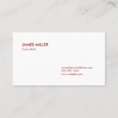 Vet Rood Wit Buffel Plaid Patroon Monogram Visitekaartje (Achterkant)