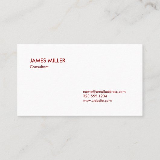 Vet Rood Wit Buffel Plaid Patroon Monogram Visitekaartje (Achterkant)