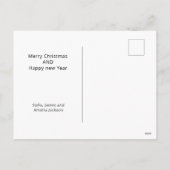 Vet Rood & Wit Minimal Pine Kerstboom Feestdagenkaart (Achterkant)