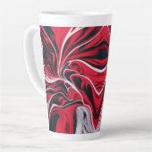 Vet Rood, Zwart & Wit Marmer | Latte Mok (Linkerhoek)