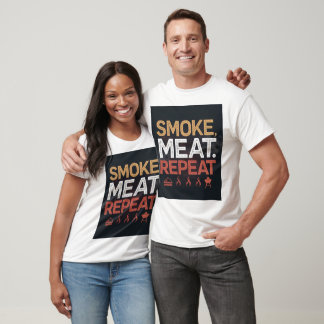 Vet rookvlees herhaal typografie T-shirt