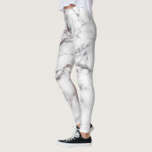 Vet Roos Gold Black en witte marmer Leggings (Links)