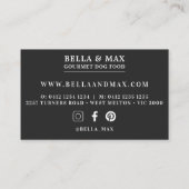 Vet Roos Gold Dog Bone Pattern Visitekaartje (Achterkant)