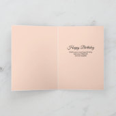 Vet roze Aangepaste Floral Waterverf Birthday Kaart (Binnen)