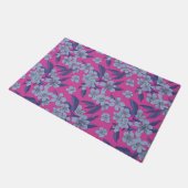 Vet roze bloemende deurmat (61x91 cm) (Schuin)
