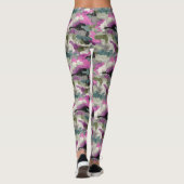 Vet roze camouflagepatroon leggings (Achterkant)