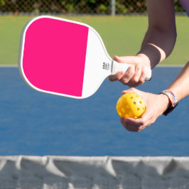 Vet roze, driekwart kleurenblok, witte accessoire pickleball paddle