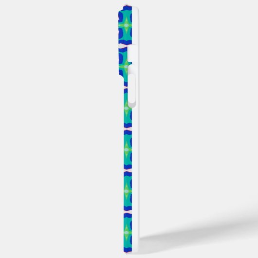 Vet roze en blauw geometrisch patroon met naam Case-Mate iPhone case (Achterkant / Links)