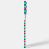 Vet roze en blauw geometrisch patroon met naam Case-Mate iPhone case (Achterkant / Rechts)