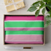 Vet roze en groene strepen tissuepapier (Geschenk)