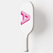 Vet Roze en Heet Roze Initiaal Monogram Pickleball Paddle (Links)