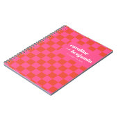 Vet roze en rood karton Aangepast huwelijk Notitieboek (Linkerzijde)