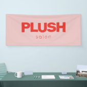 Vet Roze en Rood Modern Custom Salon Business Spandoek (Beurs)