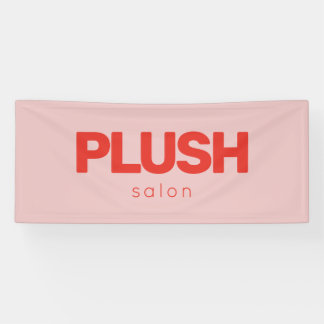 Vet Roze en Rood Modern Custom Salon Business Spandoek