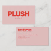 Vet roze en roodmatig gepersonaliseerd visitekaartje (Voorkant / Achterkant)