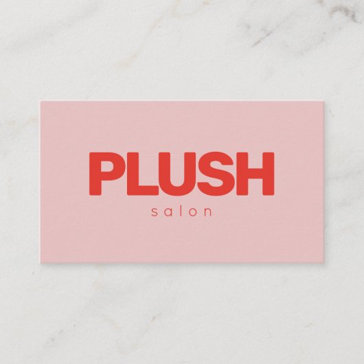 Vet roze en roodmatig gepersonaliseerd visitekaartje (Voorkant)