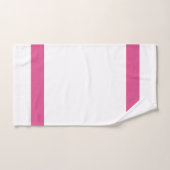 Vet roze en wit met optioneel monogram bad handdoek (Handdoek)