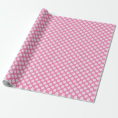 Vet Roze en Wit Polka Dots Cadeaupapier (Uitgerold)