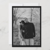 Vet Roze en Zwart Bloemen Til Death Save the Date (Achterkant)