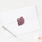 Vet roze EXTRA GEWONE Cadeausticker Vierkante Sticker (Envelop)