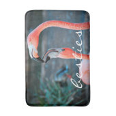 Vet roze flamingo besties vrienden foto Schattige  Badmat (Voorkant Verticaal)