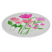 Vet Roze Floral Snijplank (Hoek)