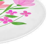 Vet Roze Floral Snijplank (Hoek)