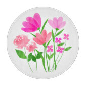 Vet Roze Floral Snijplank (Voorkant)