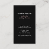 Vet Roze geschilderde vlinder op zwart Visitekaartje (Achterkant)