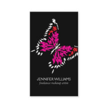 Vet Roze geschilderde vlinder op zwart